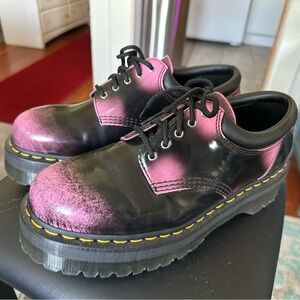 Black and Pink Lace-Up Shoes